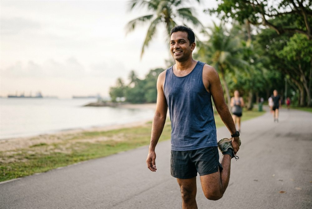 Staying healthy at East Coast Park